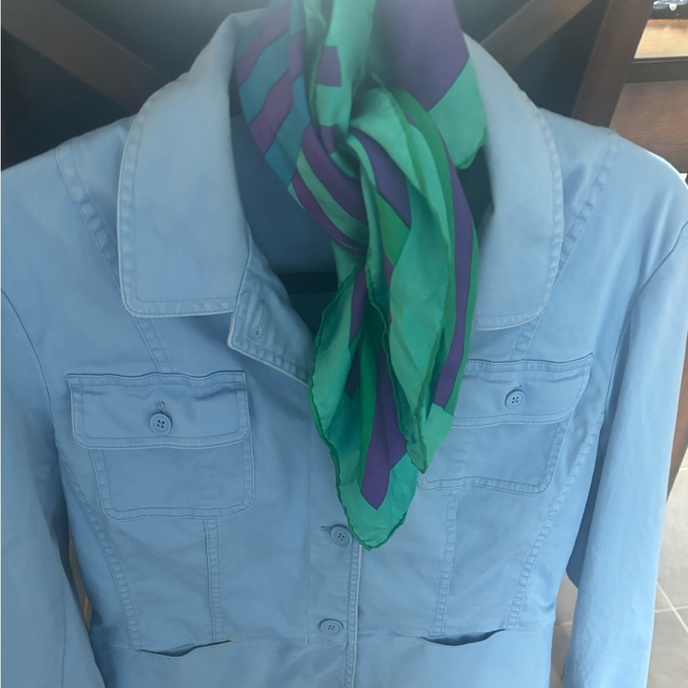 Talbots Light Blue Jean Stretch Jacket - image 4